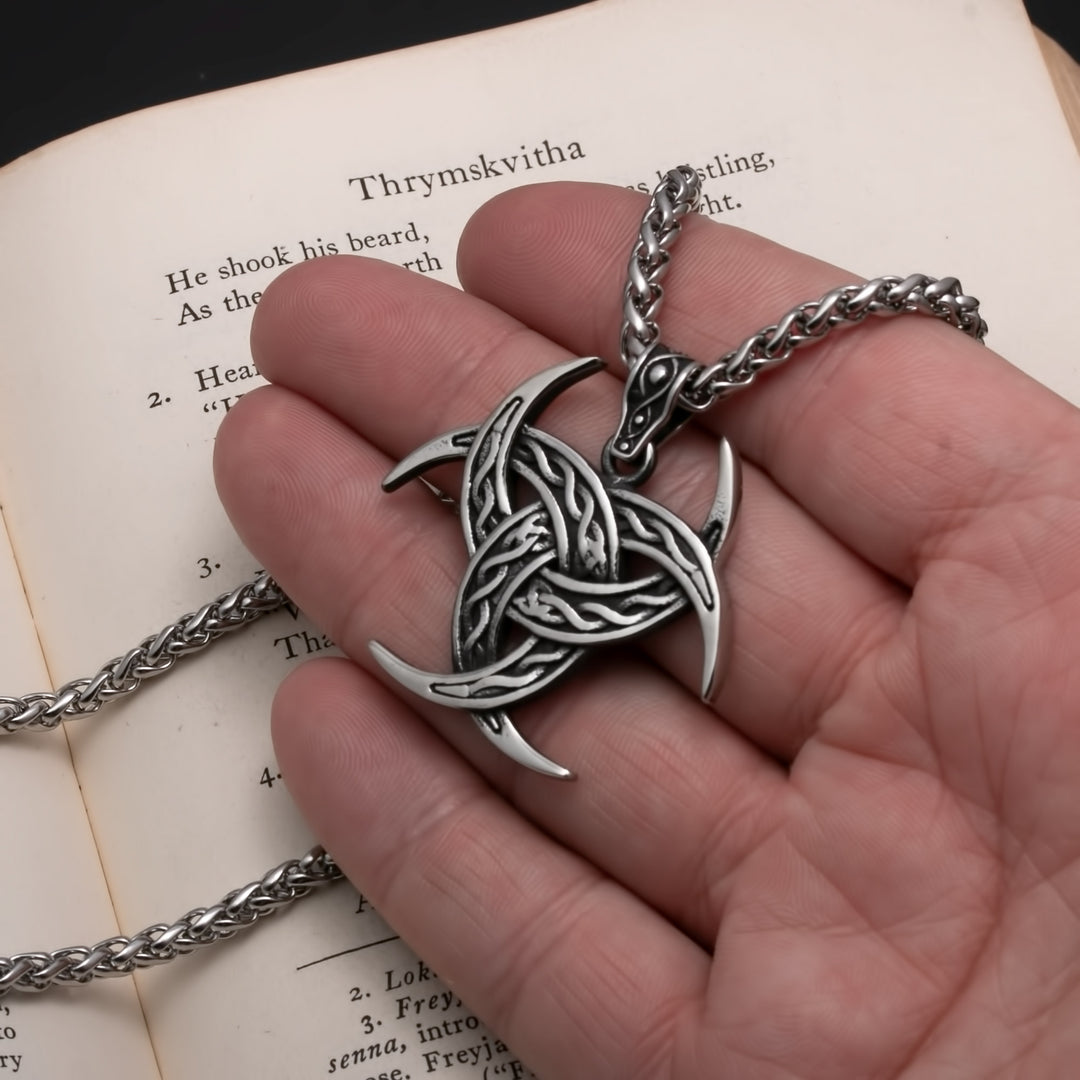 Celtic Trinity Knot Viking Pendant Necklace 316L Stainless Steel