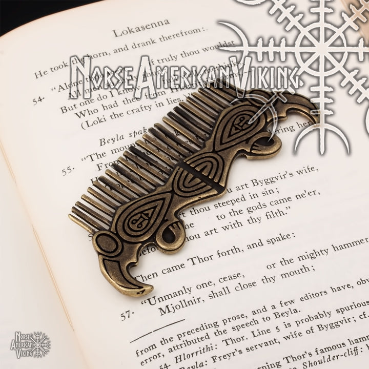 Viking Raven Odin Hair Beard Comb