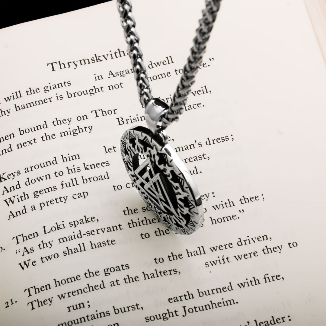 Valknut Viking Pendant Necklace 316L Stainless Steel