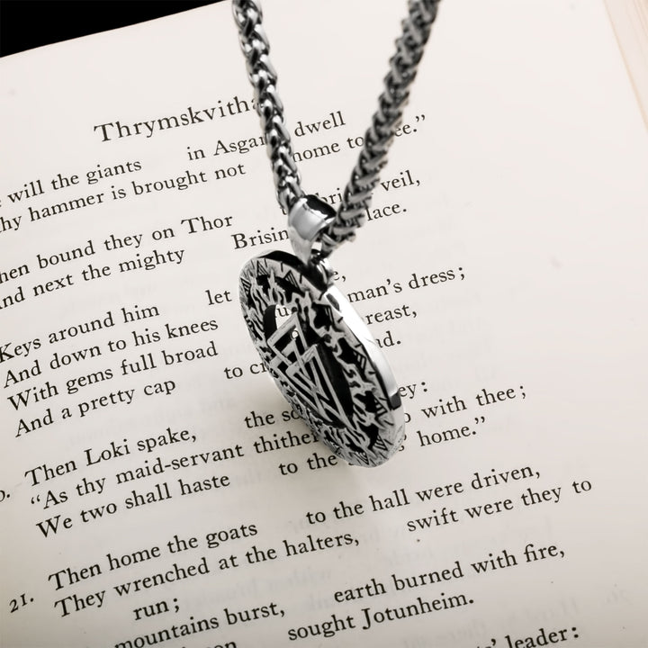 Valknut Viking Pendant Necklace 316L Stainless Steel