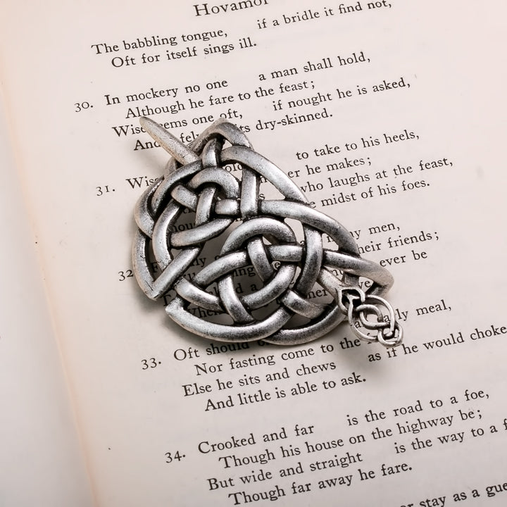 Viking Norse Knot Hair Pin Silver
