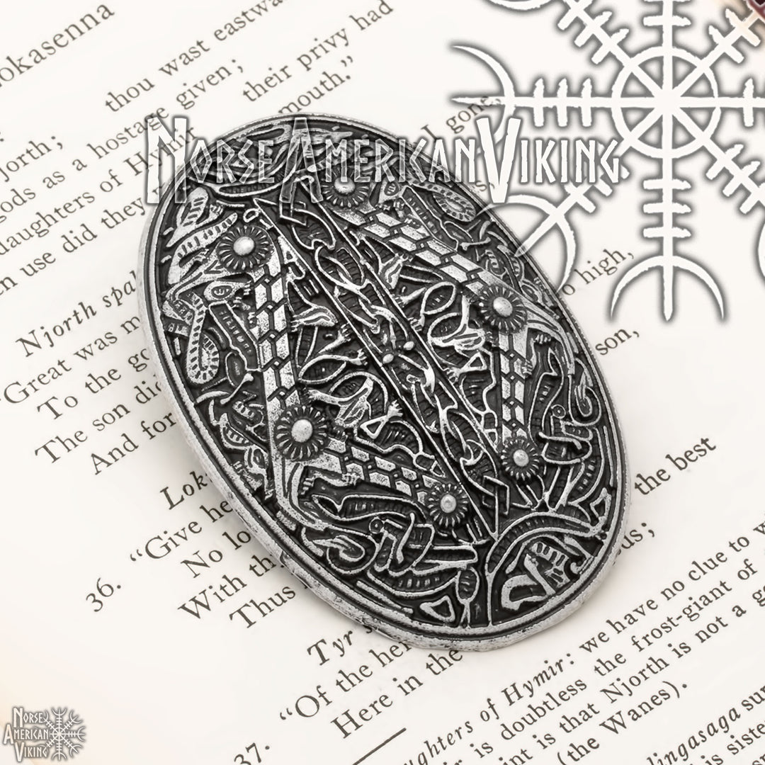 Oval Viking Brooch Zinc Alloy