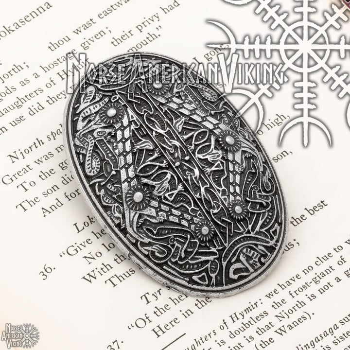 Oval Viking Brooch Zinc Alloy