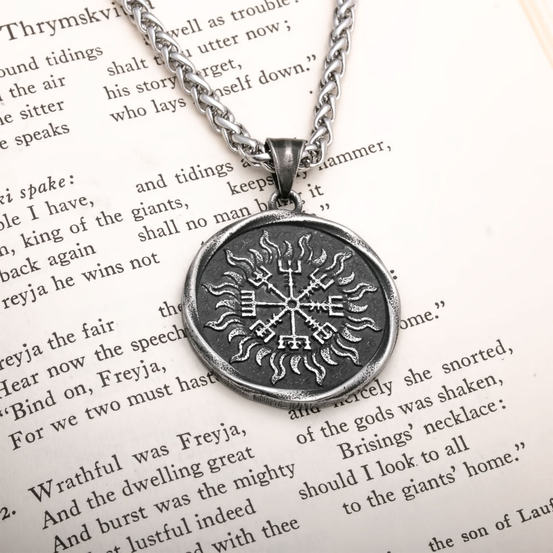 Vegvisir Viking Pendant Necklace 316L Stainless Steel