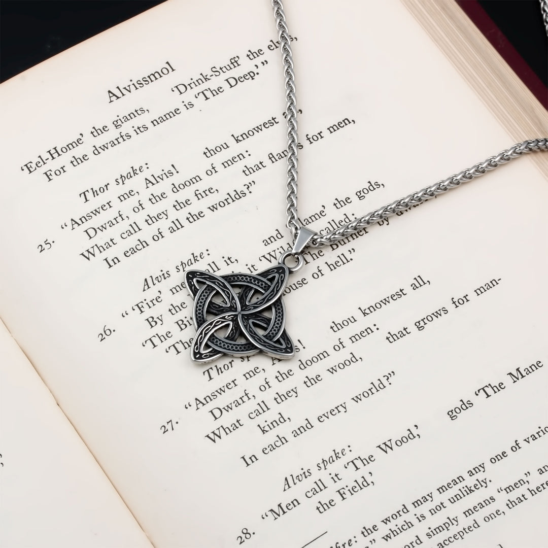Volva Witch Knot Pendant Necklace Stainless Steel Viking