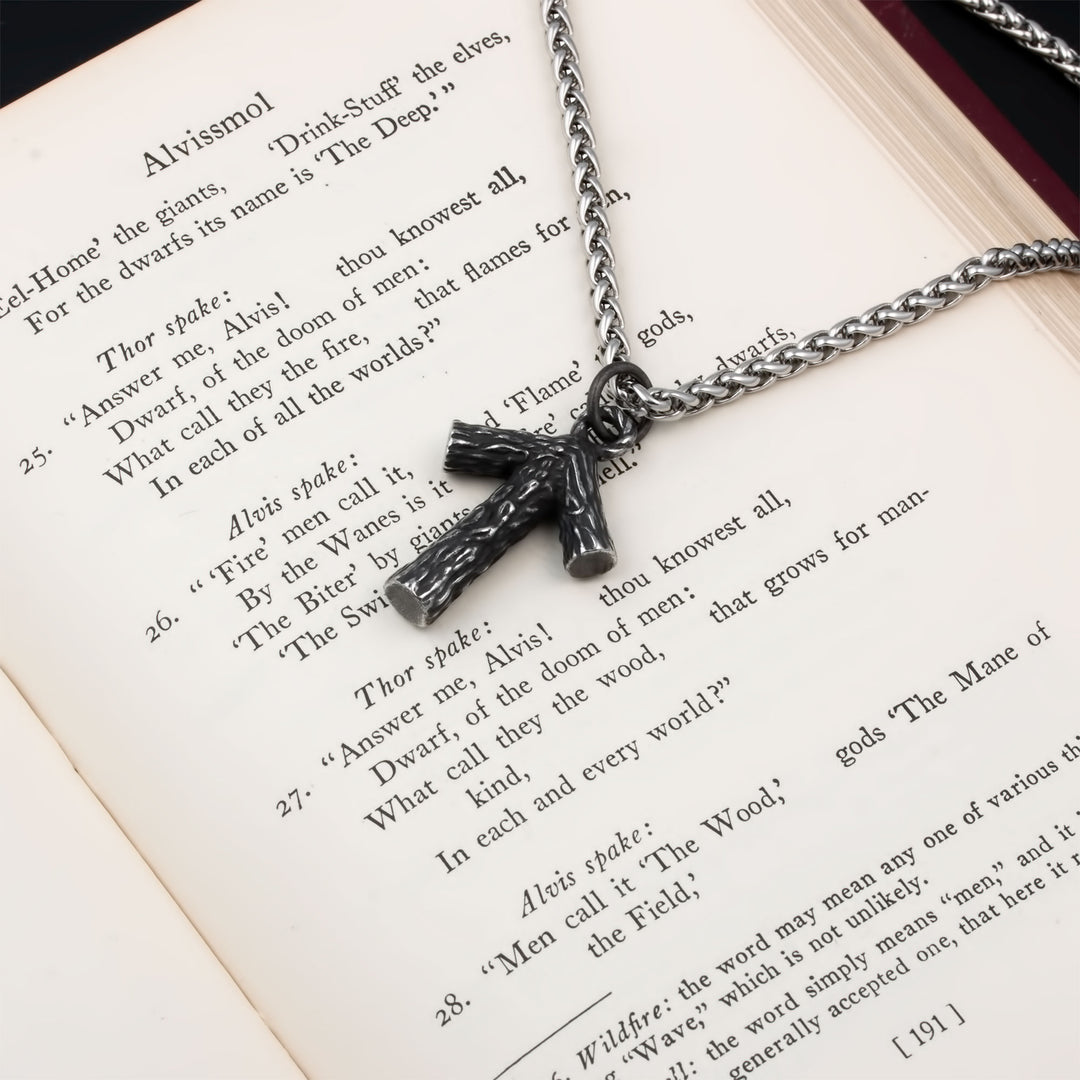 Rune Tiwaz Pendant Necklace Stainless Steel Viking