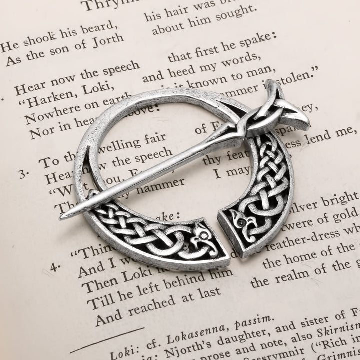 Viking Dragon Plait Borre Fibula Brooch