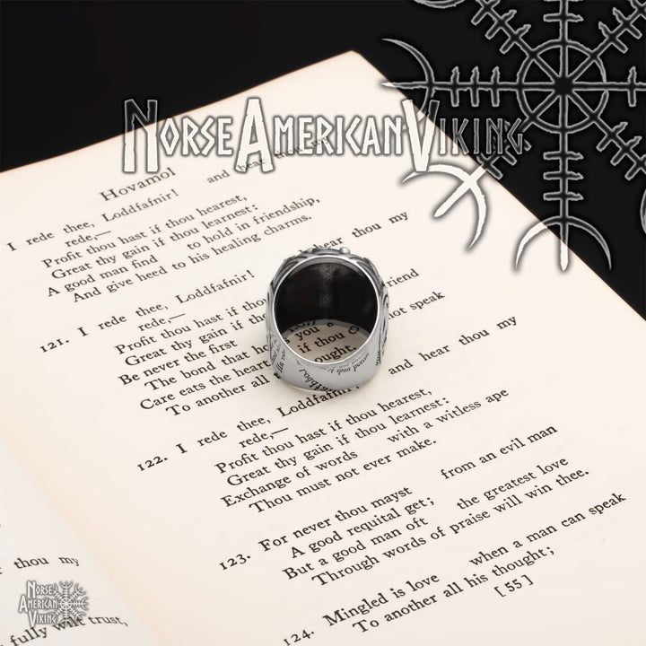Viking Vegvisir Ring 316L Stainless Steel Size 8