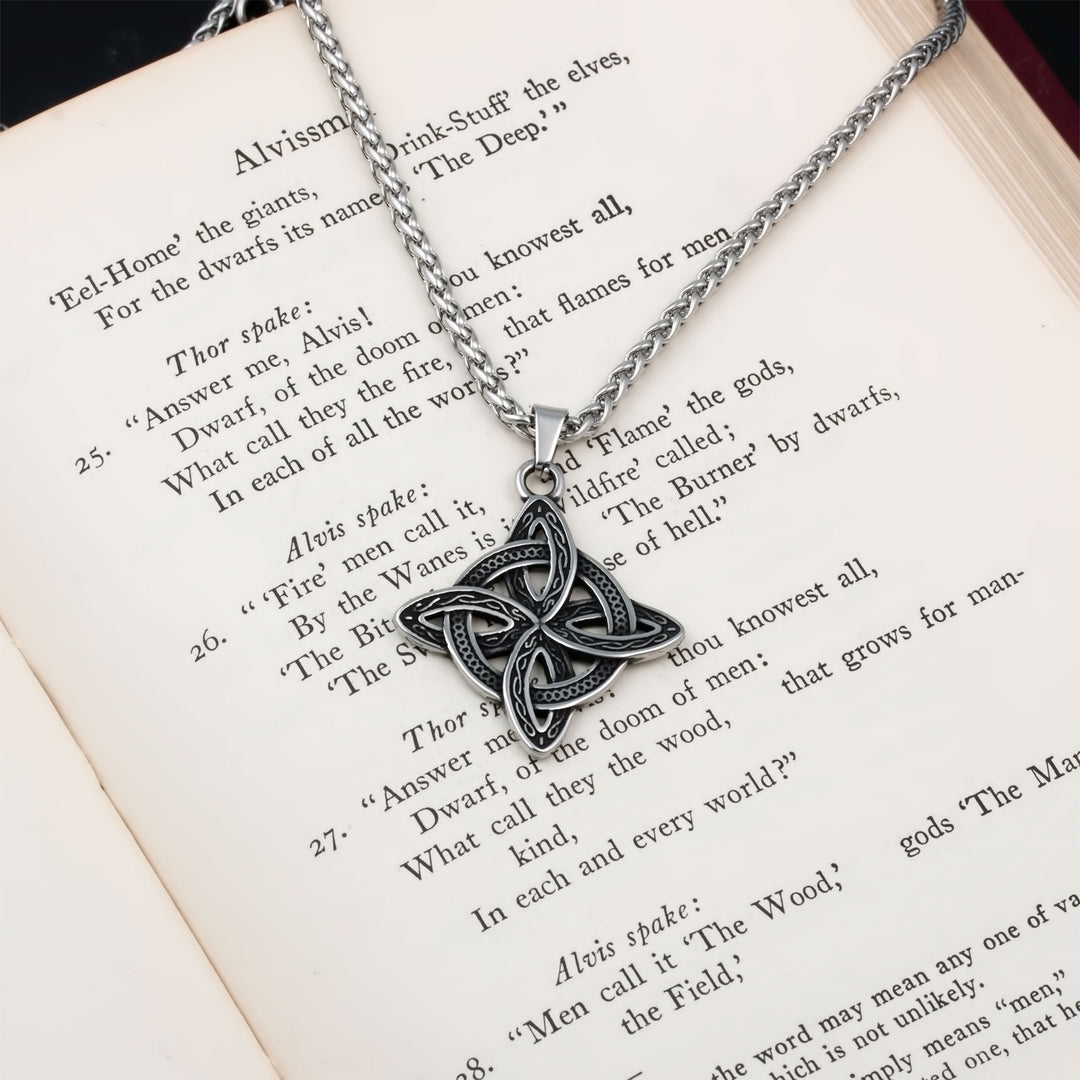 Volva Witch Knot Pendant Necklace Stainless Steel Viking
