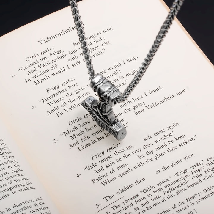 Viking Mjolnir Thor's Hammer Stainless Steel Pendant Necklace