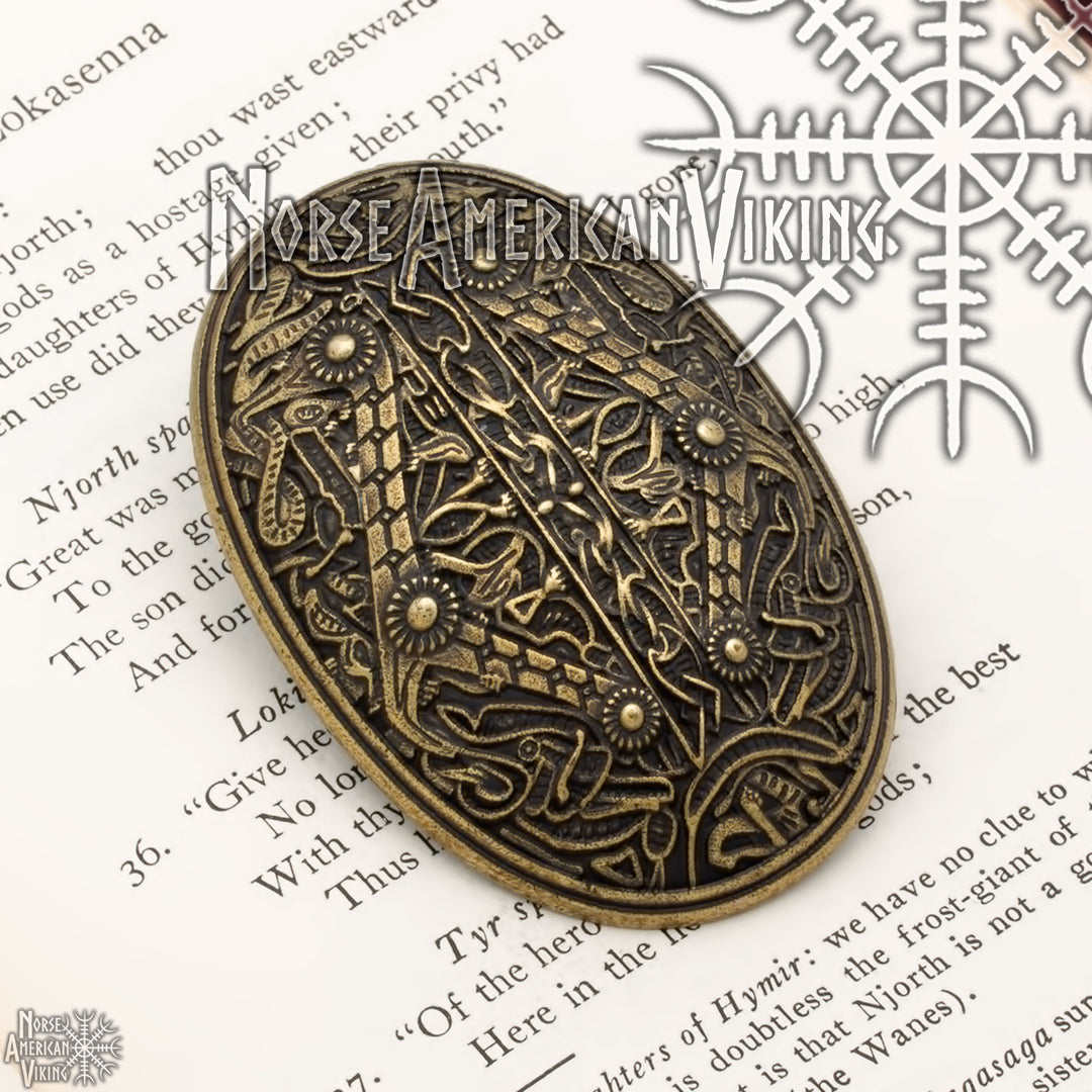 Oval Viking Brooch Zinc Alloy