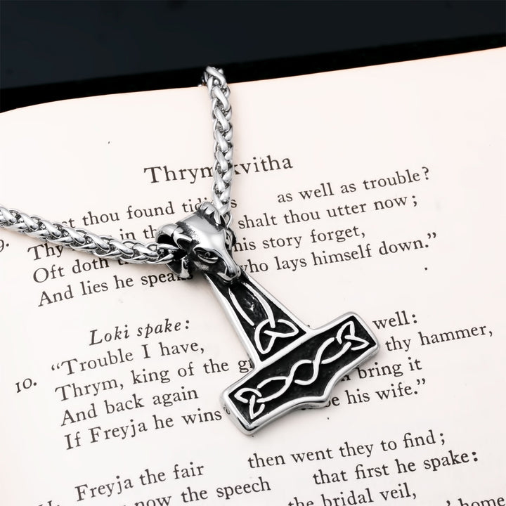 Mjolnir Viking Pendant Necklace 316L Stainless Steel