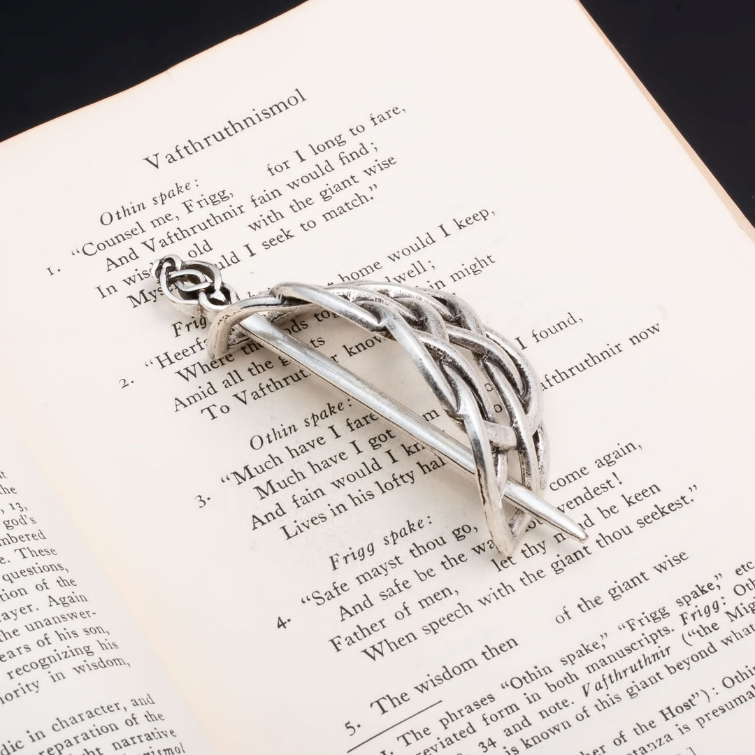 Viking Norse Celtic Infinity Knot Hair Pin Silver