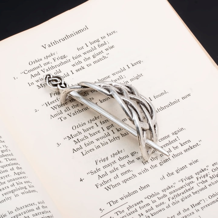 Viking Norse Celtic Infinity Knot Hair Pin Silver