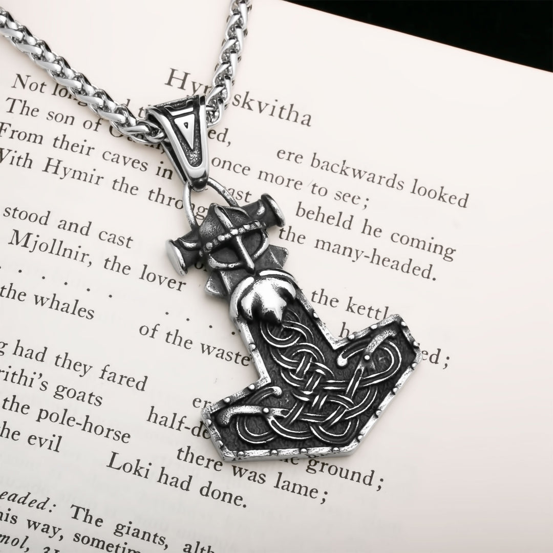 Mjolnir Viking Pendant Necklace 316L Stainless Steel