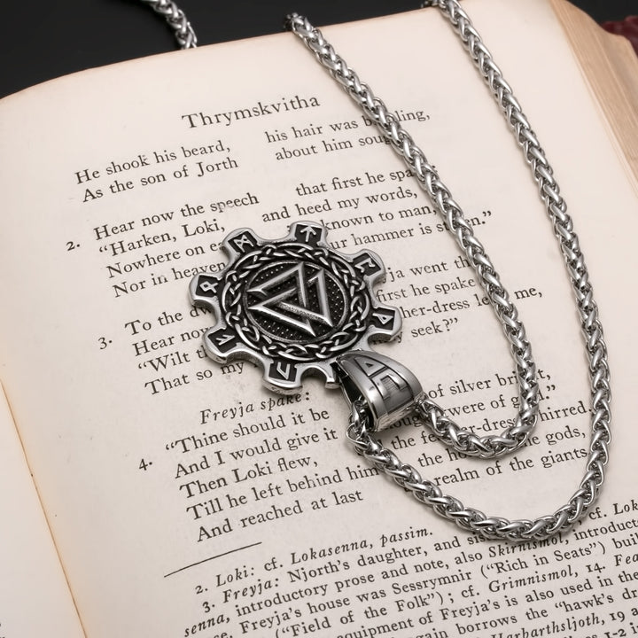 Valknut Viking Pendant Necklace 316L Stainless Steel