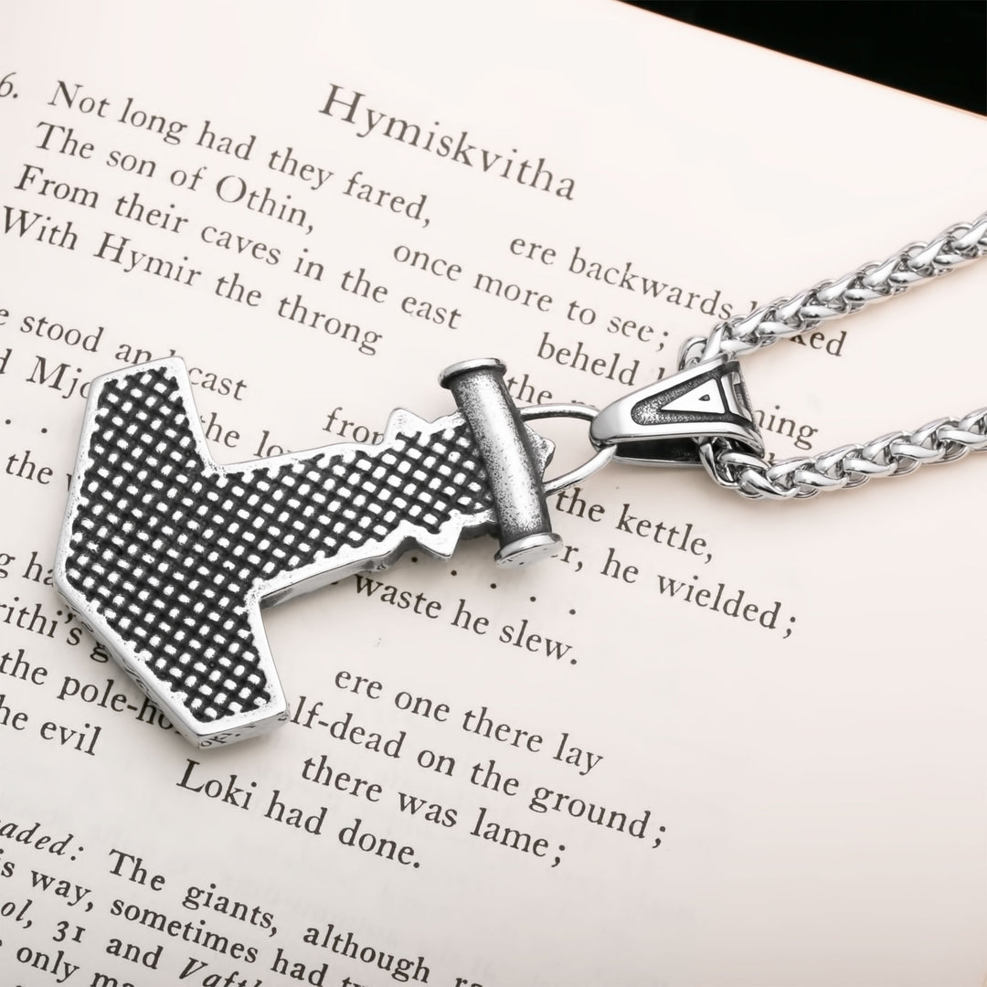Mjolnir Viking Pendant Necklace 316L Stainless Steel