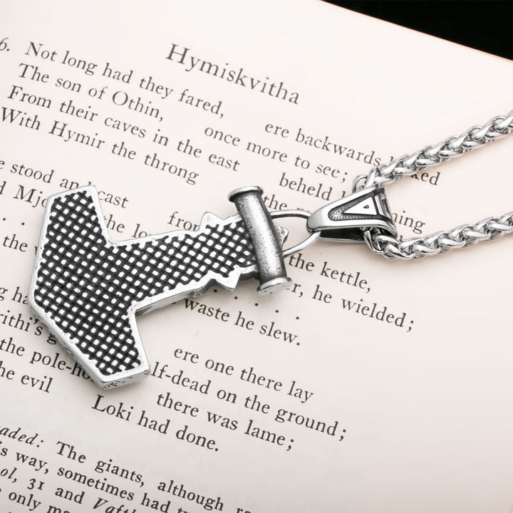Mjolnir Viking Pendant Necklace 316L Stainless Steel