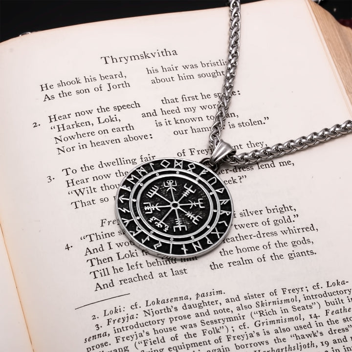 Vegvisir Viking Pendant Necklace 316L Stainless Steel