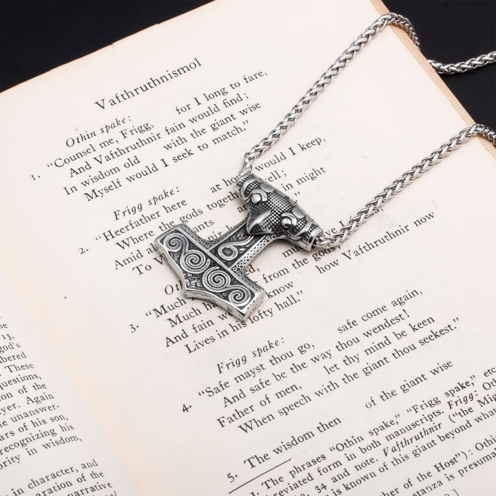 Mjolnir Viking Pendant Necklace 316L Stainless Steel