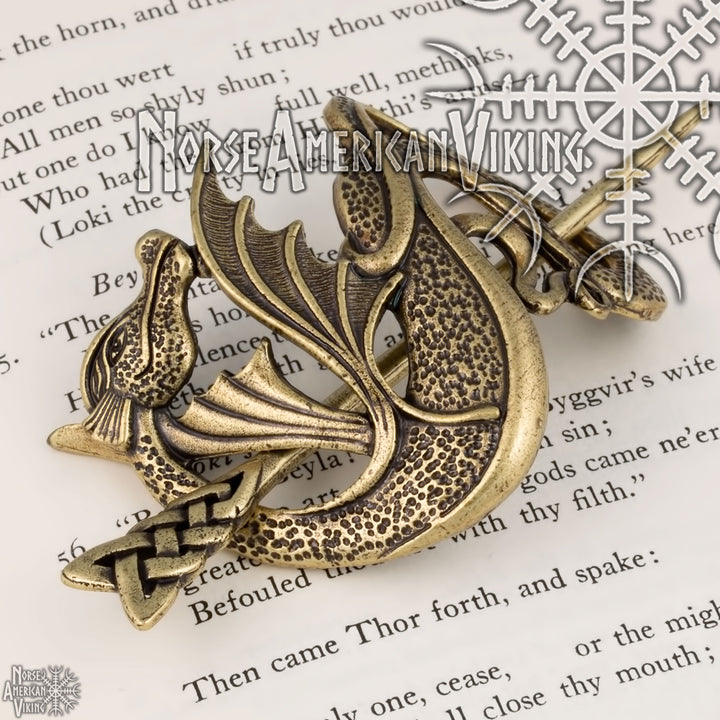 Viking Norse Celtic Hair Pin Dragon