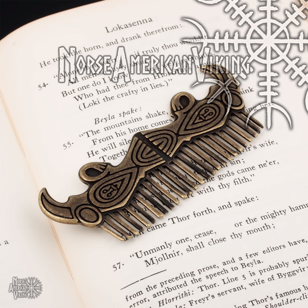 Viking Raven Odin Hair Beard Comb