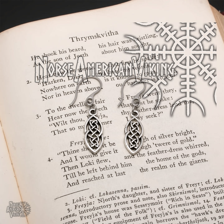 Elder Futhark Rune Viking Dangle Earrings Zinc Alloy