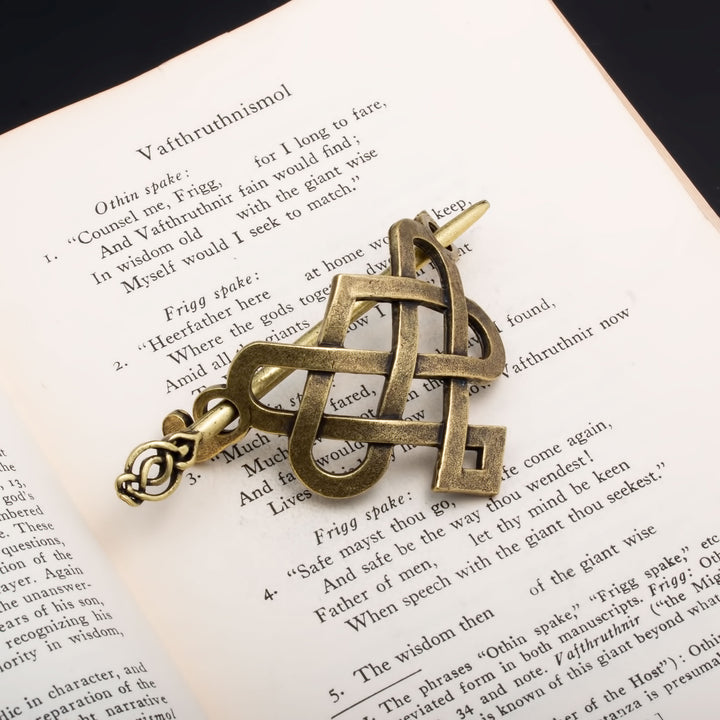 Viking Norse Celtic Love Knot Hair Pin Gold
