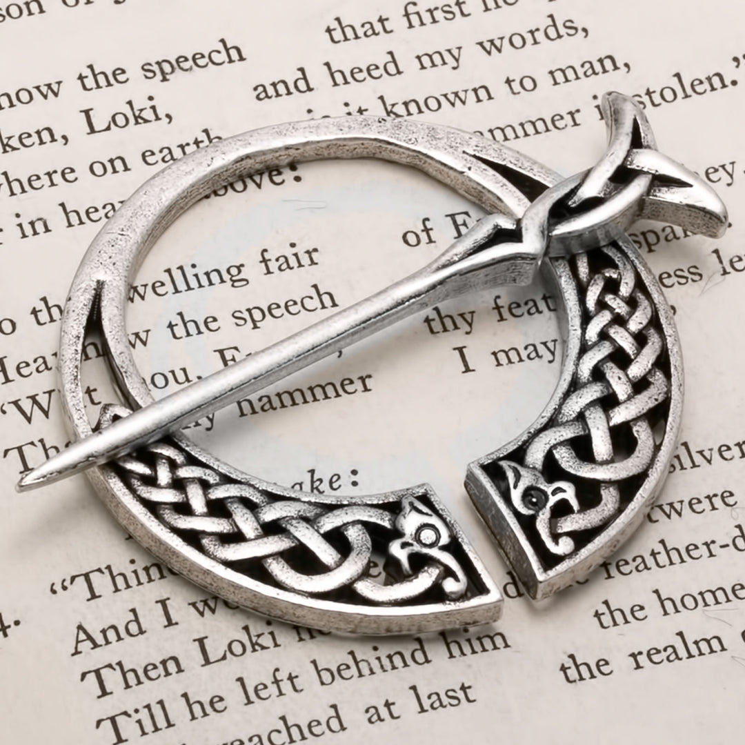 Viking Dragon Plait Borre Fibula Brooch