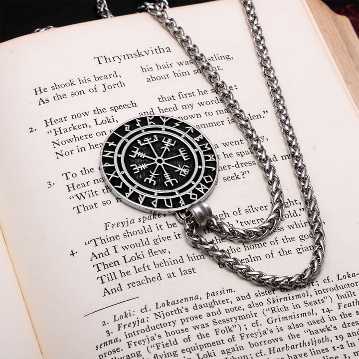 Vegvisir Viking Pendant Necklace 316L Stainless Steel
