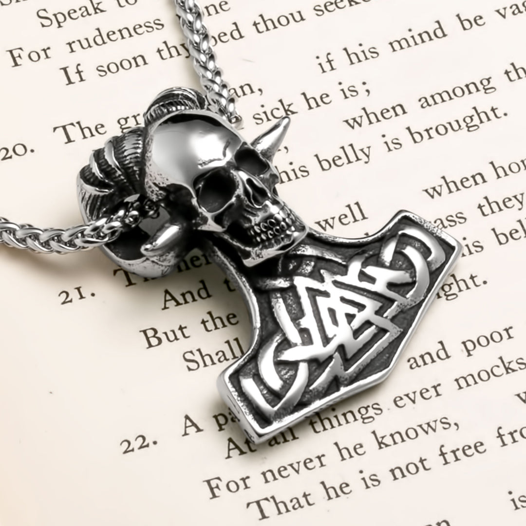 Valknut Viking Pendant Necklace 316L Stainless Steel