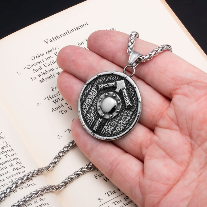 Helm of Awe Viking Pendant Necklace 316L Stainless Steel