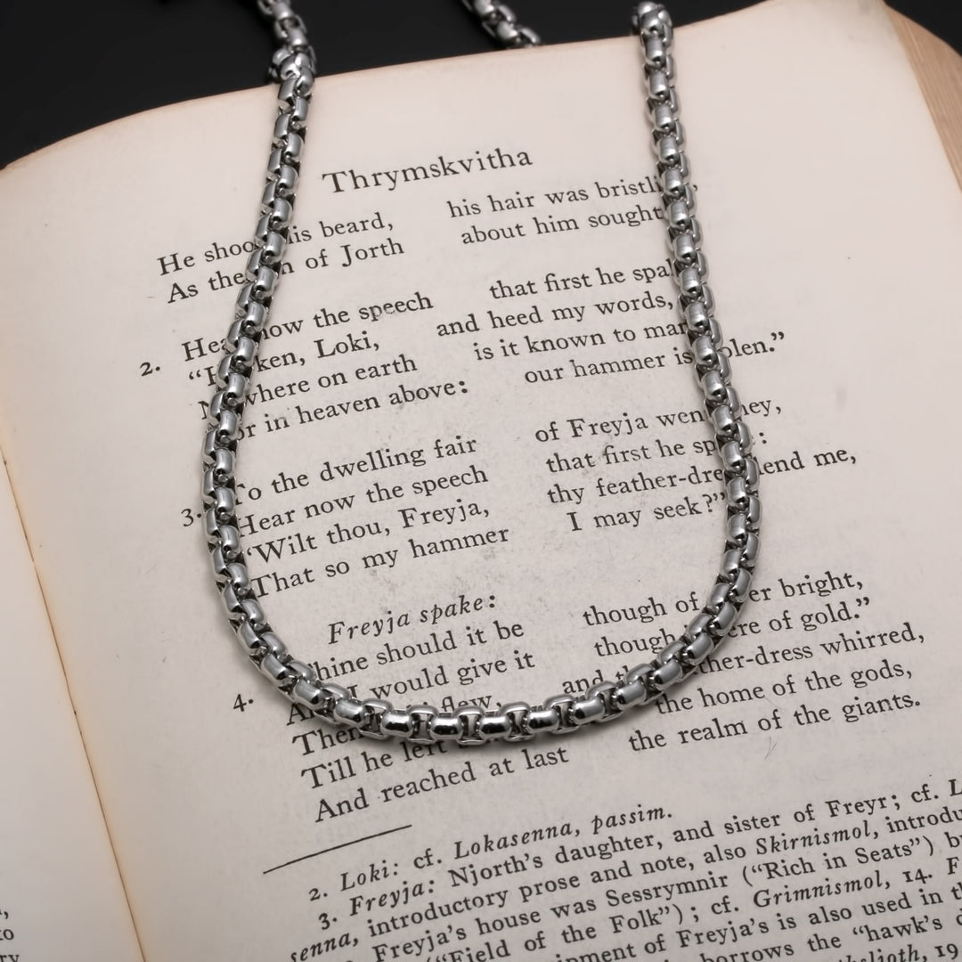 4.5mm Stainless Steel Chain Necklace Rounded Box Chain 316L