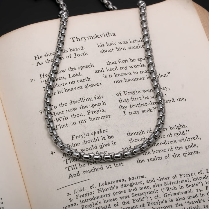 4.5mm Stainless Steel Chain Necklace Rounded Box Chain 316L