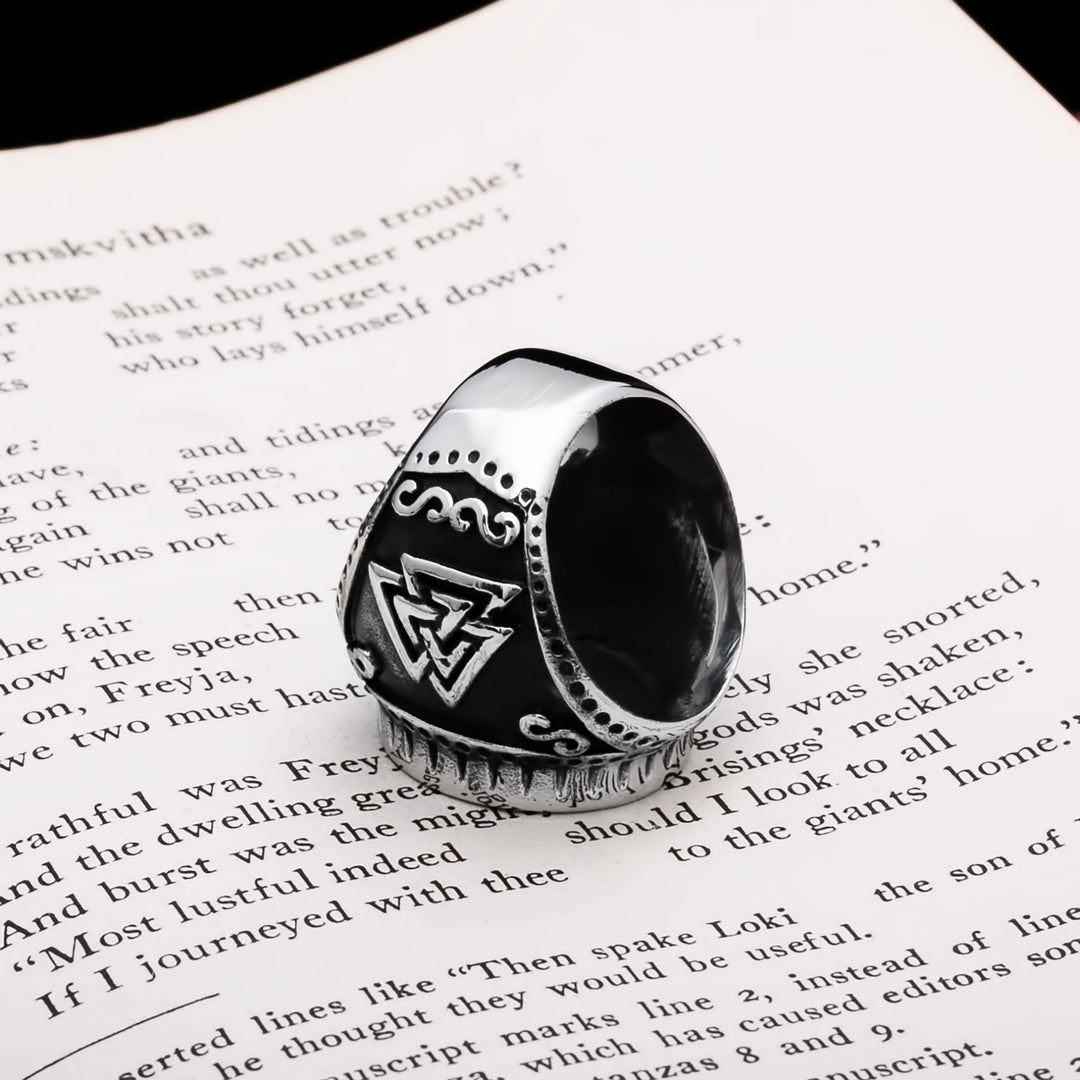 Viking Valknut Ring 316L Stainless Steel Size 7