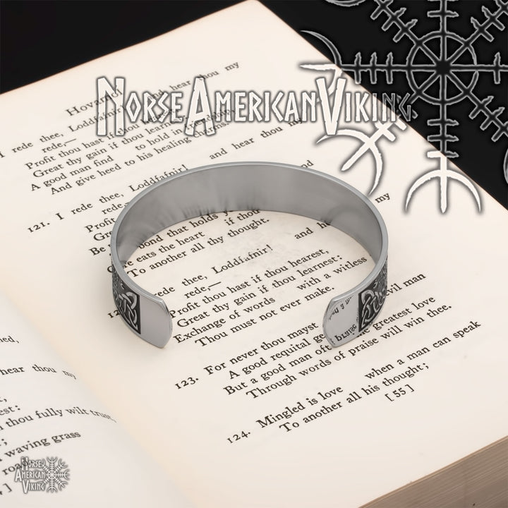 Yggdrasil Root Viking Cuff Bracelet 316L Stainless Steel - view 10