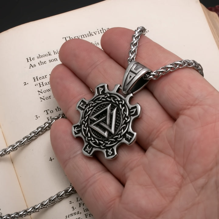 Valknut Viking Pendant Necklace 316L Stainless Steel