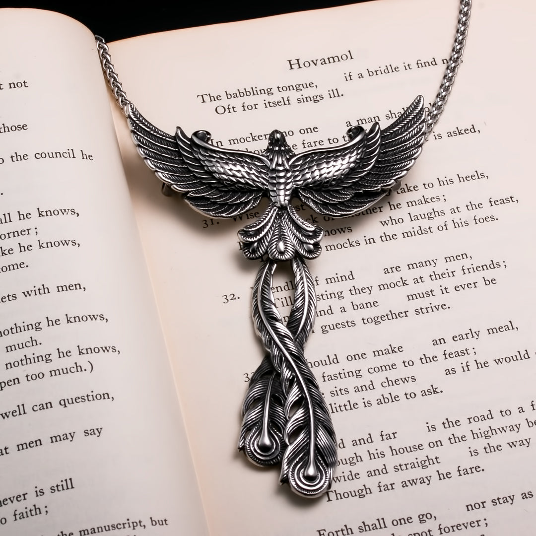 Phoenix Viking Pendant Necklace 316L Stainless Steel