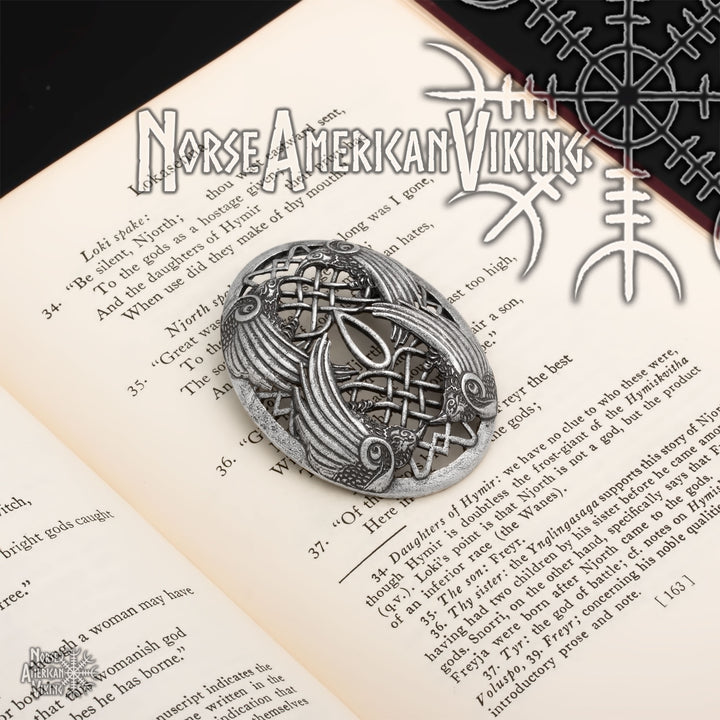 Raven Viking Brooch Zinc Alloy