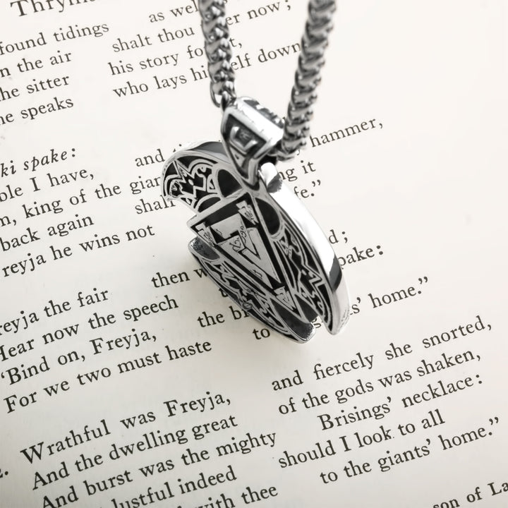 Valknut Viking Pendant Necklace 316L Stainless Steel