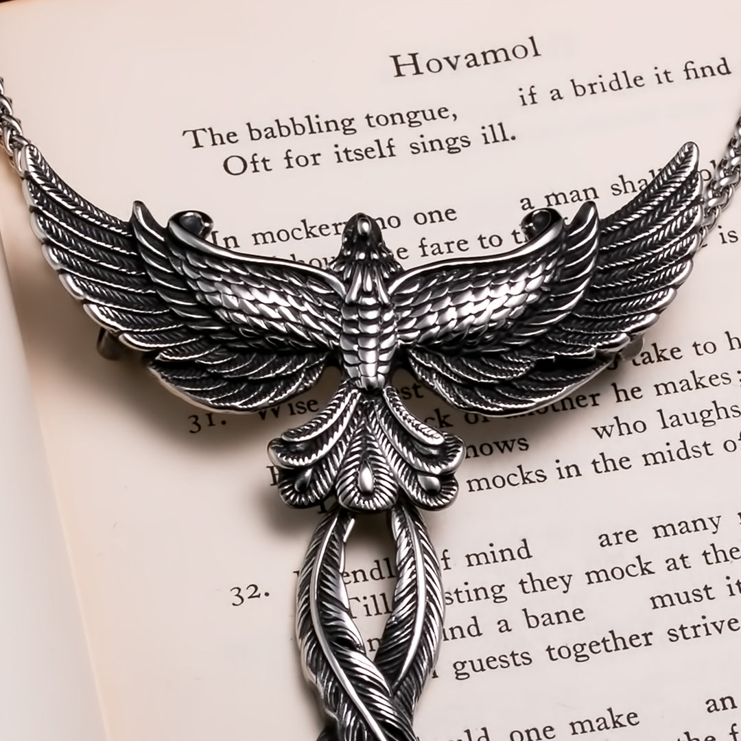Phoenix Viking Pendant Necklace 316L Stainless Steel