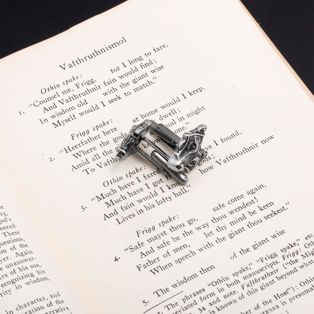 Fenrir Wolf Viking Cufflinks 316L Stainless Steel