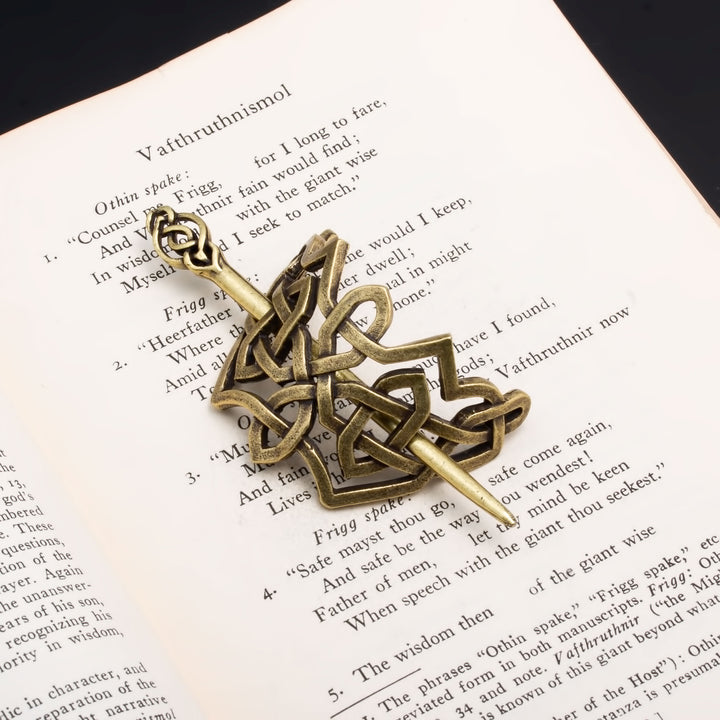 Viking Norse Celtic Knot Hair Pin Gold