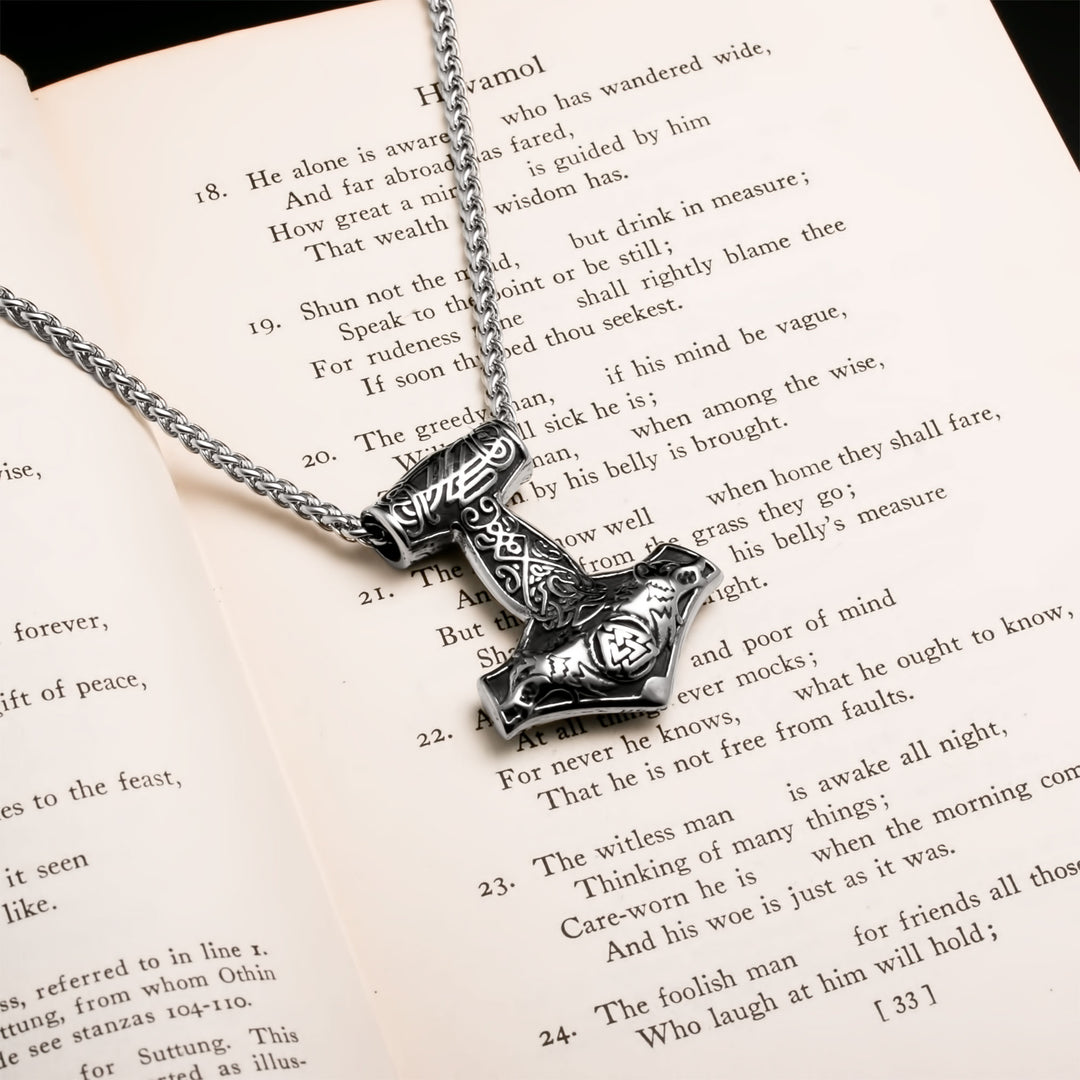Valknut Viking Pendant Necklace 316L Stainless Steel