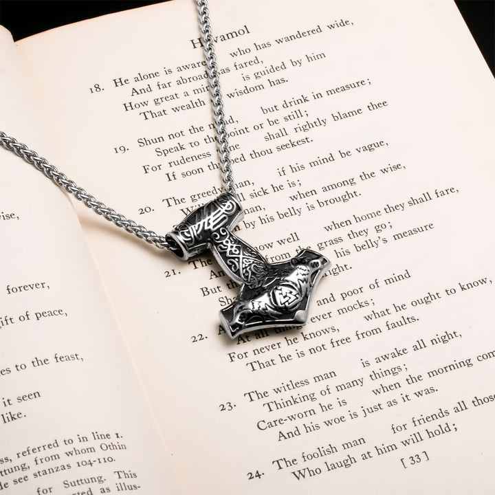 Valknut Viking Pendant Necklace 316L Stainless Steel