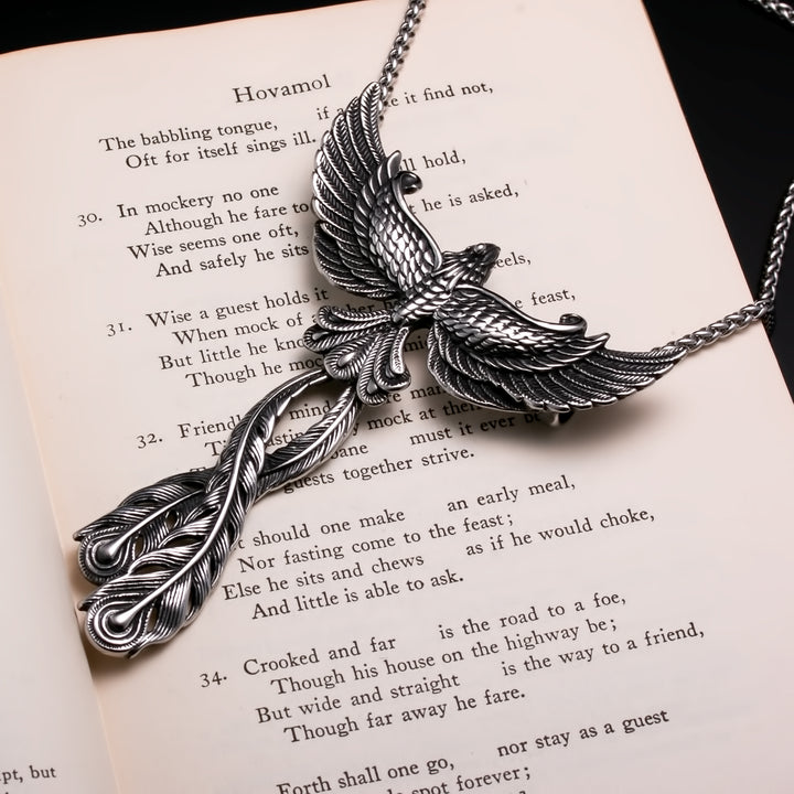 Phoenix Viking Pendant Necklace 316L Stainless Steel