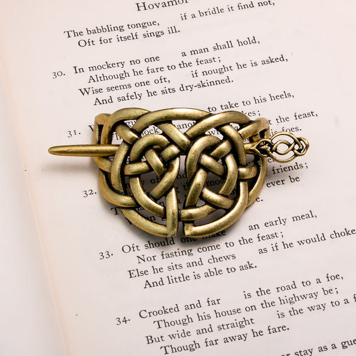 Viking Norse Knot Hair Pin Gold