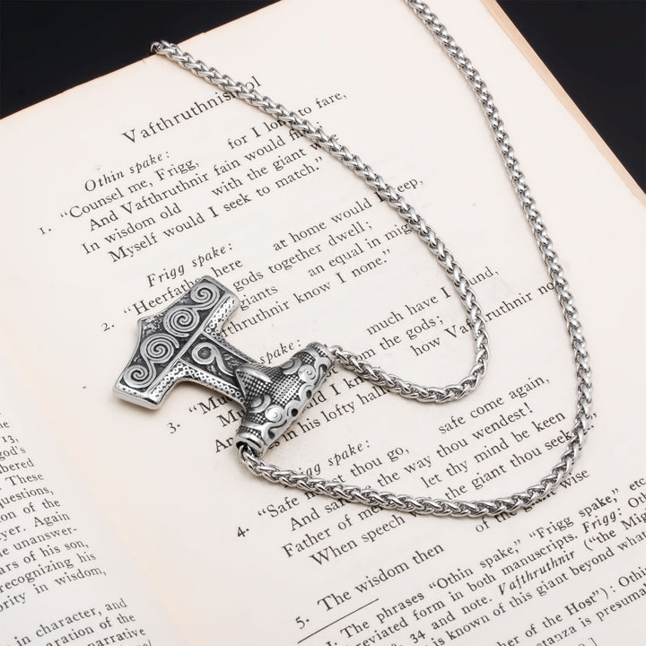Mjolnir Viking Pendant Necklace 316L Stainless Steel