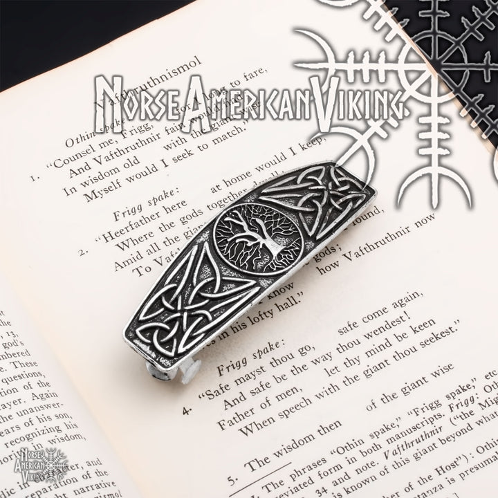 Viking Norse World Tree Yggdrasil Hair Barrette