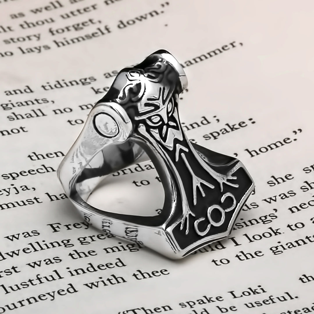 Mjolnir Odin Viking Ring 316L Stainless Steel